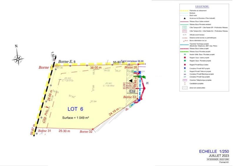 Vente Terrain Brax - -1049 m² - (47310)