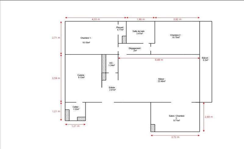 Vente Appartement NANTES - 4 pièces -74 m² - (44100)