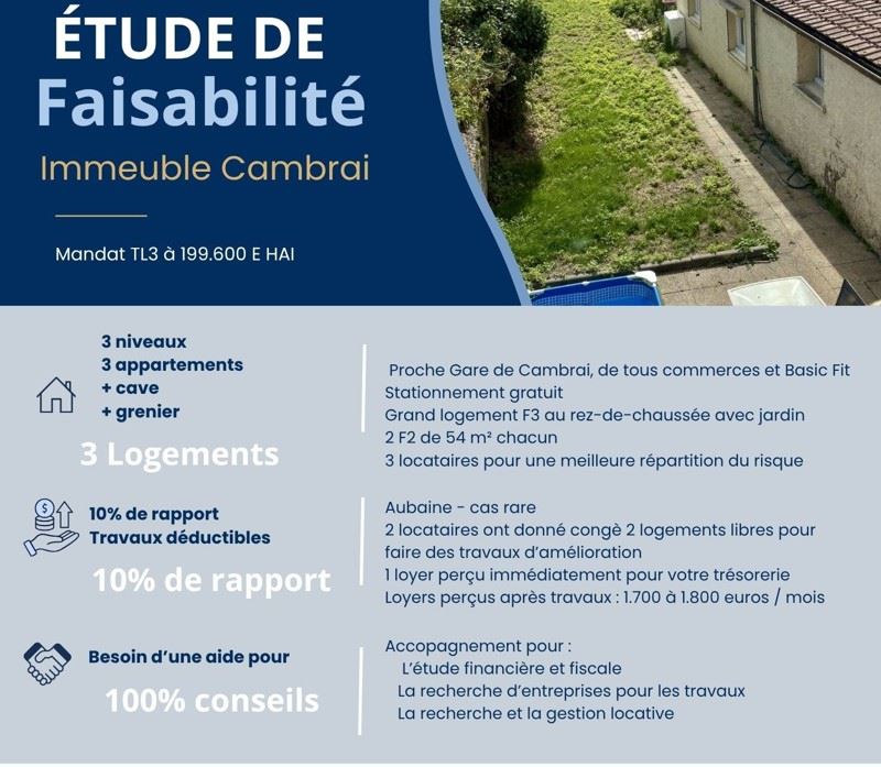 Vente Immeuble Cambrai - -  212 m² - (59400)