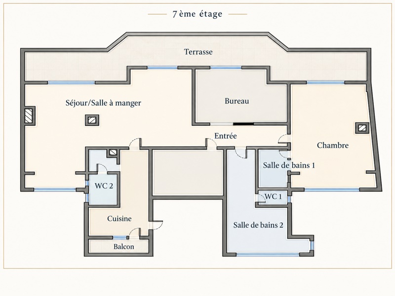 Vente Appartement Paris - 4 pièces -114 m² - (75016)